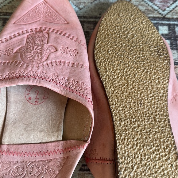 New! Moroccan slippers leather - Picture 3 of 4